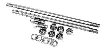 Moto Guzzi Set perni fissaggio motore inox, completo - Le