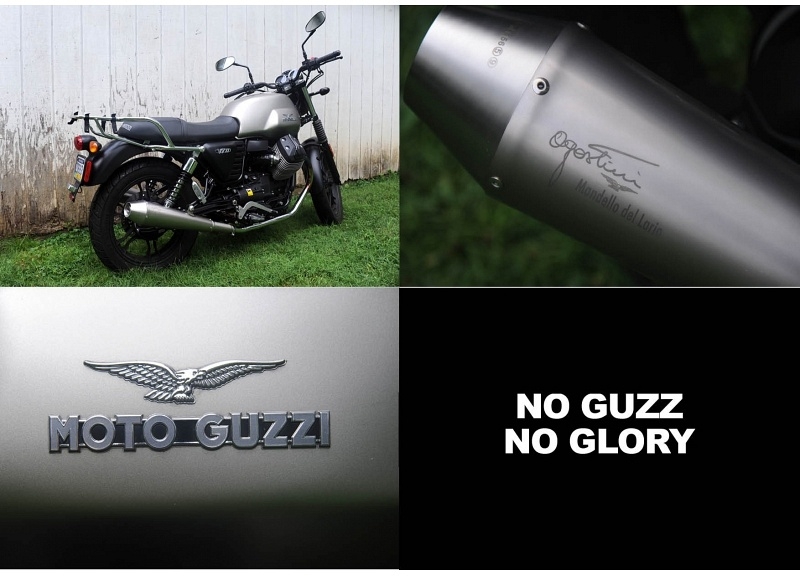 Agostini Silencer kit, titanium, conical, with homologation - Moto Guzzi V7  I+II Classic, Stone