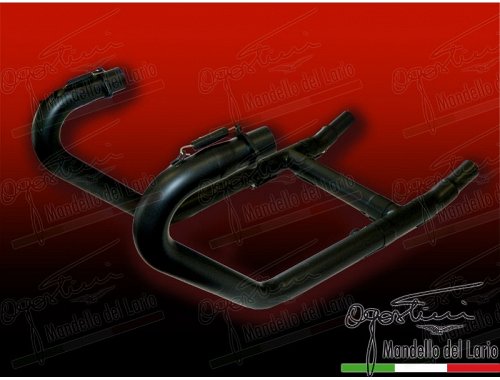 Agostini Manifold kit + crossover, black, racing - Moto