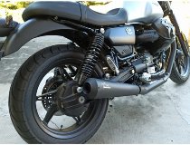 Agostini exhaust kit, black, short, polished end caps,