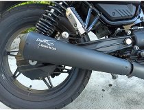 Agostini exhaust kit, black, short, polished end caps,