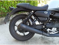 Agostini exhaust kit, black, short, polished end caps,