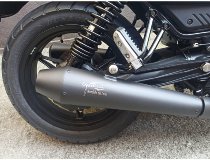 Agostini exhaust kit, VA, black, polished end caps, without