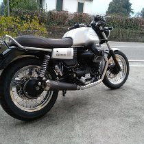 Agostini Auspuff-Satz, VA, schwarz, kurz, Euro4 - Moto Guzzi