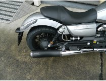 Agostini Silencer kit, black, with homologation - Moto Guzzi