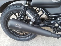 Agostini Silencer kit, black, high, short, Euro4 - Moto