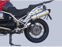 Agostini Silencer, oval, polished, carbon, with homologation