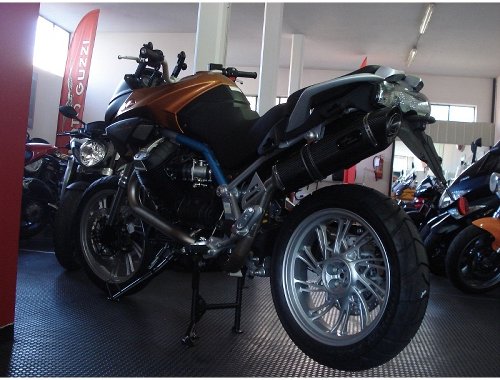 Agostini Auspuff, X-Black, Carbon, mit EG-ABE - Moto Guzzi