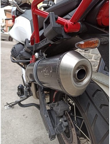 Agostini Silencer, carbon, oval, Euro4 - Moto Guzzi V85 TT