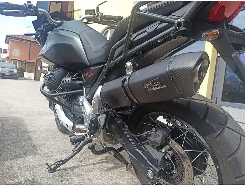 Échappement Agostini, X-Black, acier inoxydable, noir, avec