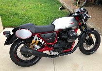 Agostini kit de tubos de escape, negro Euro4 - Moto Guzzi V7