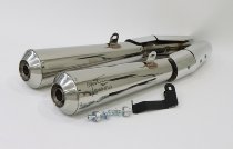 Agostini Silencer kit, polished, Euro 5 - Moto Guzzi V7 850