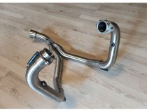 Agostini manifold set + interference pipe, stainless steel -