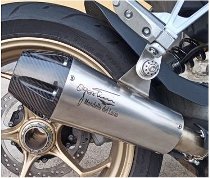 Agostini exhaust, stainless steel, matt, homologated E5 -