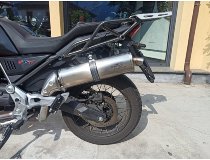 Agostini exhaust, oval, stainless steel, matt, Classic,