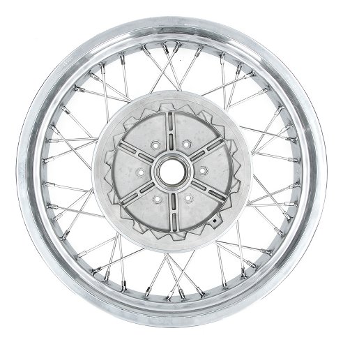 Rear spoke wheel 3.50x18 flat shoulder