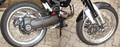 Moto Guzzi Speichenradset 3,5x18, 5,5x17 Flachschulter