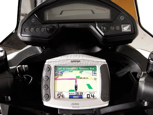 SW Motech GPS holder in the cockpit, black - Honda VFR 800 X