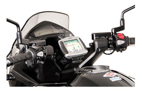 SW Motech GPS holder in the cockpit, black - Honda VFR 800 X