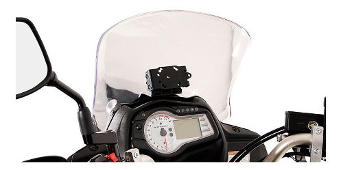 SW Motech GPS holder in the cockpit, black - Suzuki DL 650