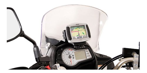 SW Motech GPS holder in the cockpit, black - Suzuki DL 650
