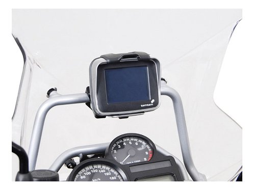 SW Motech GPS mount on tube, Ø 17 mm, glossy black