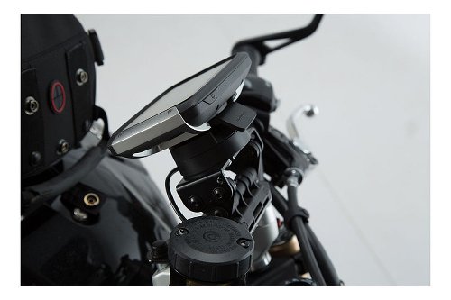 SW Motech GPS mount on handlebar, black - Triumph Speed