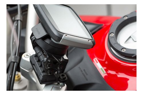 SW Motech GPS mount on handlebar, black - Ducati 950 / 1200