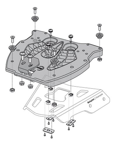 SW Motech adapter plate for ALU-RACK luggage rack