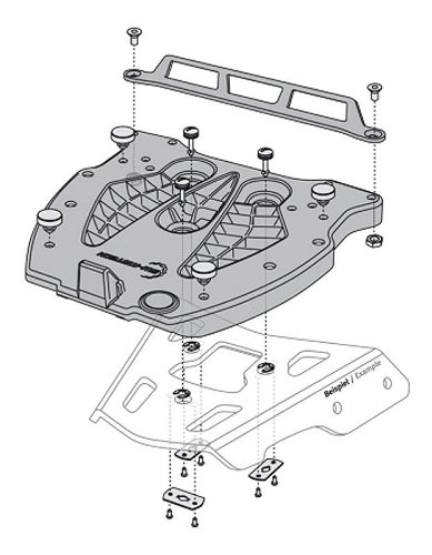 SW Motech adapter plate for ALU-RACK luggage rack