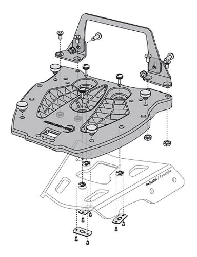 SW Motech adapter plate for ALU-RACK luggage rack