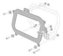 SW Motech Adapter kit for pannier racks, for 2 Givi cases