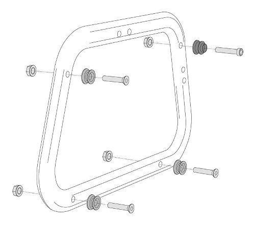 SW Motech Adapterkit für EVO Kofferträger, für 2 AERO Koffer