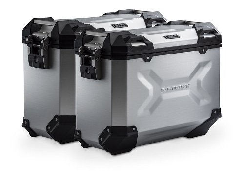 SW Motech TRAX ADV aluminum case complete system, silver,