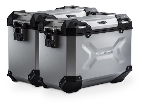 SW Motech TRAX ADV aluminum case complete system, silver, 45