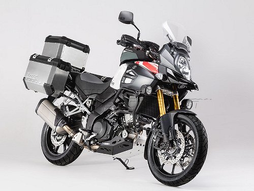 SW Motorschutz Schwarz/Silber. Für V-Strom 1000 mit