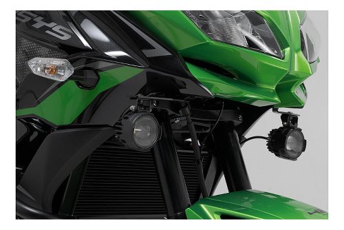 SW HAWK Scheinwerferhalter Schwarz. Kawasaki Versys 650