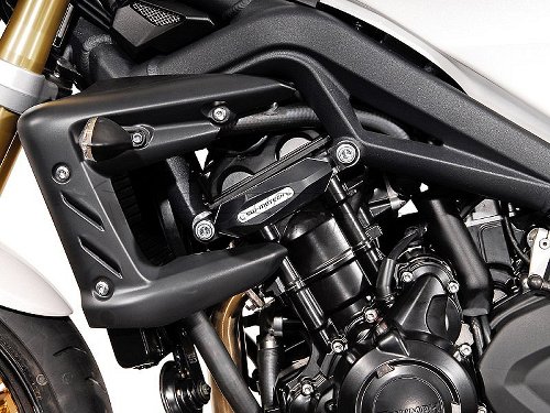 SW Sturzpad-Kit Schwarz. Triumph Street Triple 675 (07-12).