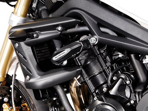 SW Sturzpad-Kit Schwarz. Triumph Street Triple 675 (07-12).