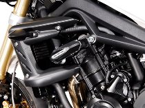 SW Sturzpad-Kit Schwarz. Triumph Street Triple 675 (07-12).