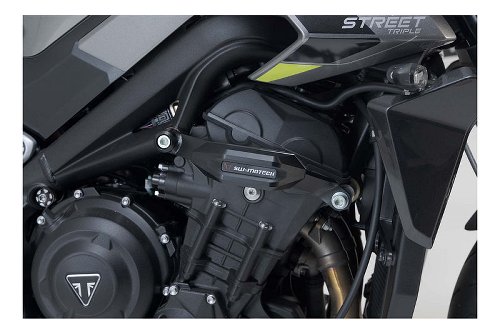 SW Sturzpad-Kit Schwarz. Triumph Street Triple (12-) / Rx