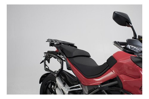 SW PRO Seitenträger Schwarz. Ducati Multistrada 1260 (17-).