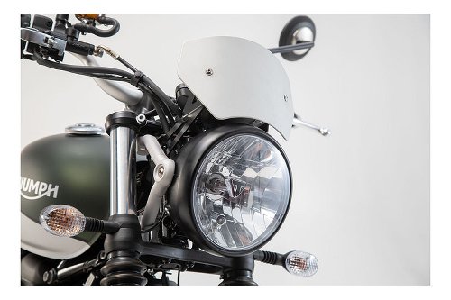 SW Windschild Silbern. Triumph Street Scrambler 900 (16-).