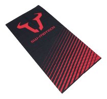 SW Halstuch 50 x 25 cm. Schwarz/Rot. 100% Polyester.