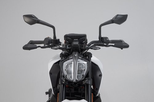 SW Hebelschützer mit Windabweiser Schwarz. KTM 390 Duke