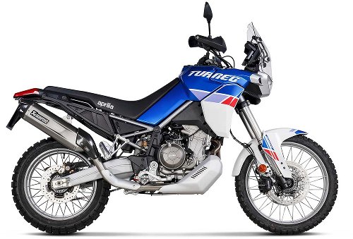 SW Akrapovic Slip On exhaust system Silver Aprilia Tuareg