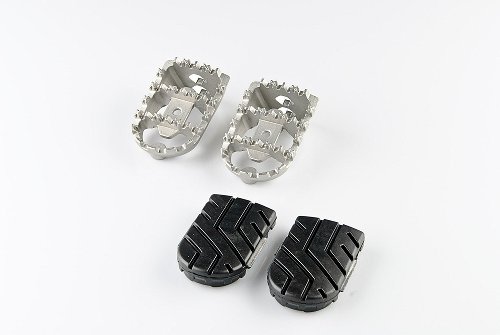 SW Motech ION footrest kit, Silver/Black - Ducati