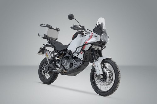 SW Motech TRAX ADV top case system, Silver / Black - Ducati