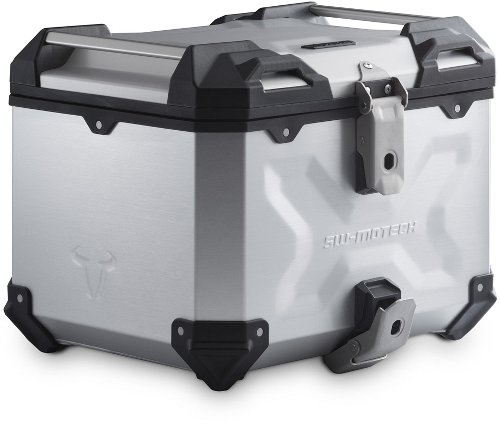 SW Motech TRAX ADV top case system, Silver / Black - Ducati