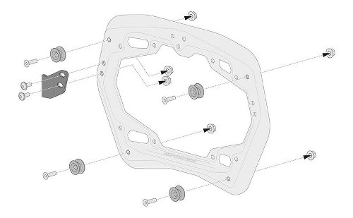 SW Motech TRAX ADV aluminium case system 45/45 Liter, Silver